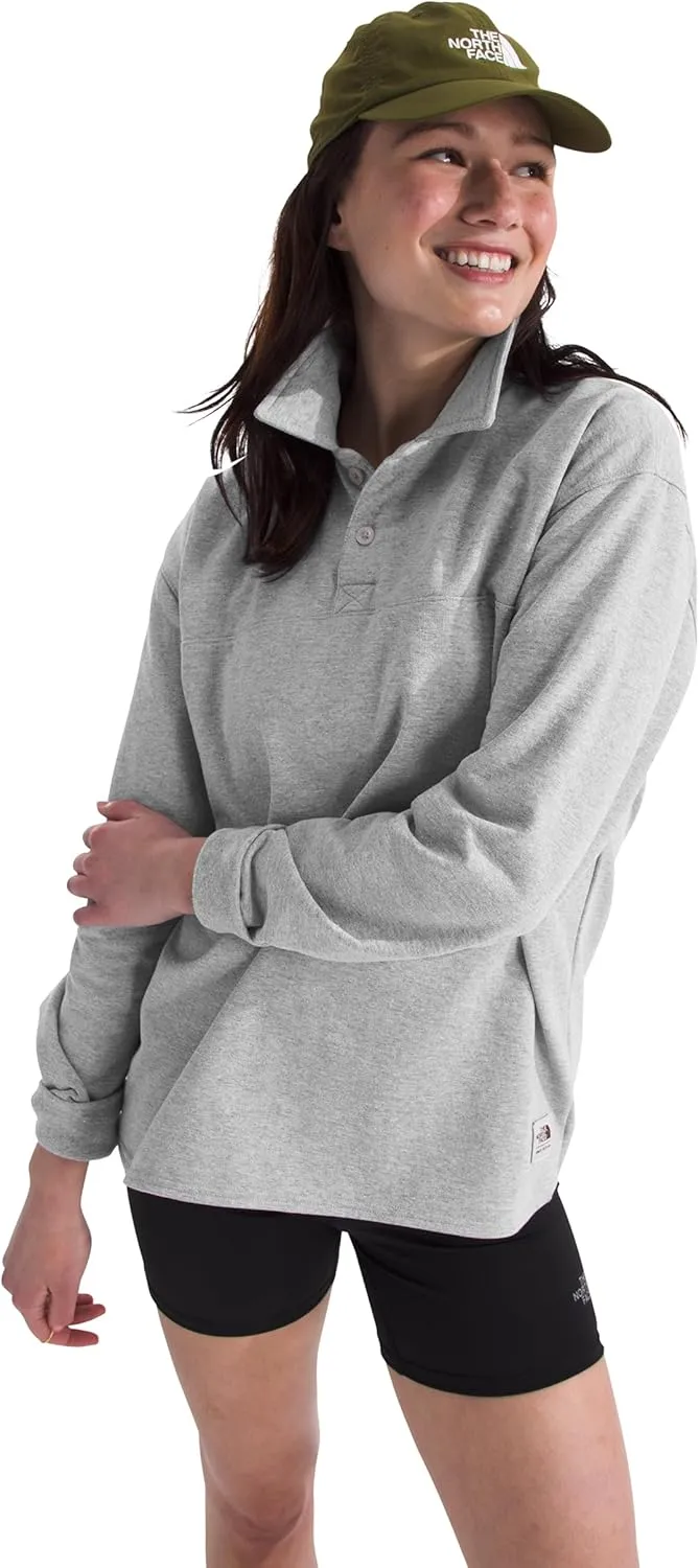 THE NORTH FACE Women's Long Sleeve Heritage Patch Rugby Shirt