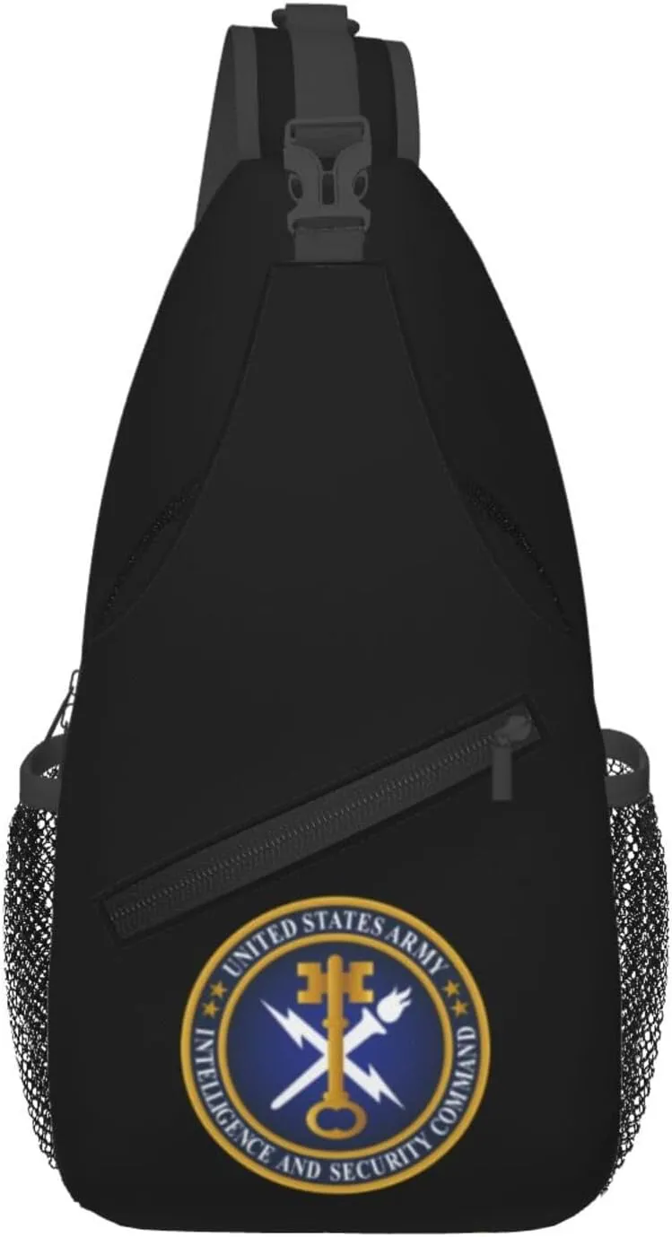 The Seal of the United States Army Intelligence and Security Command Crossbody Bags For Women Men Chest Backpack Gym Shoulder Bag Travel Outdoor Sports Casual Crossbody Bags