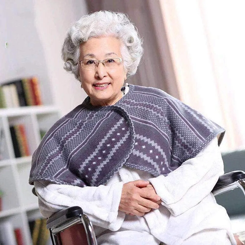 Thickened Wheelchair Care Shawl, Wheelchair Cosy,bedridden Patient Shoulder Warm Blanket Cloak Shoulder Blanket, Suitable for Aged Care Products