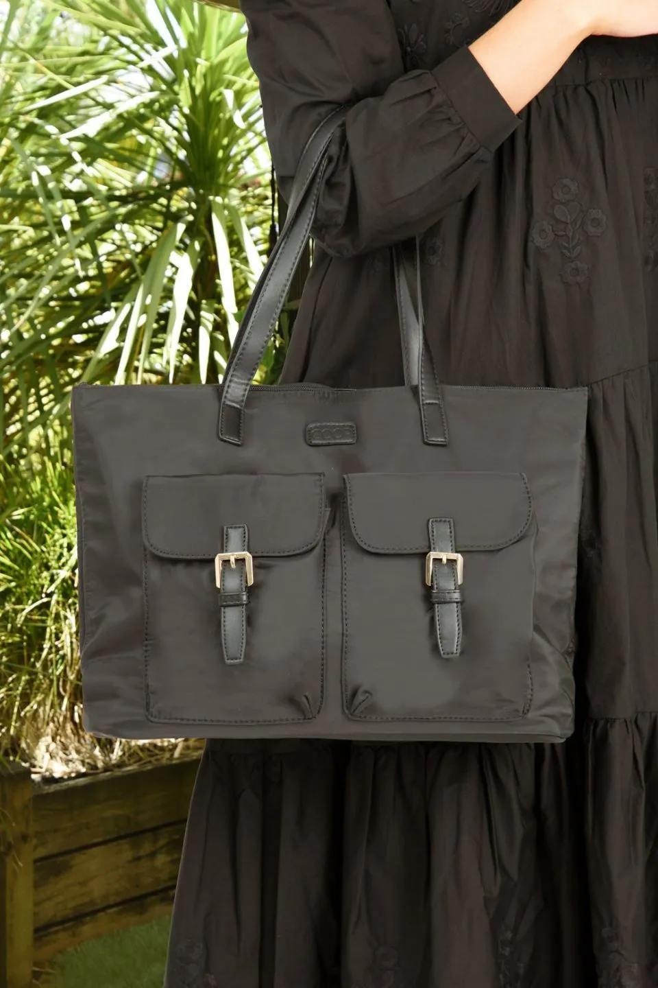This Tote's For You Black Nylon Tote Bag