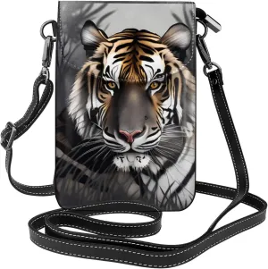 Tiger at rest Women's crossbody bag, crossbody phone bag, tassel wallet with shoulder strap, best gift for women.