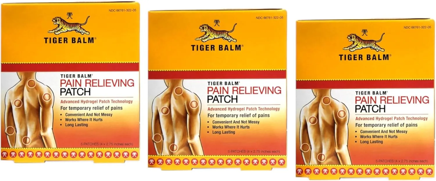 Tiger Balm Patch 5 Ct. each Pack of 3 PT 3927832200