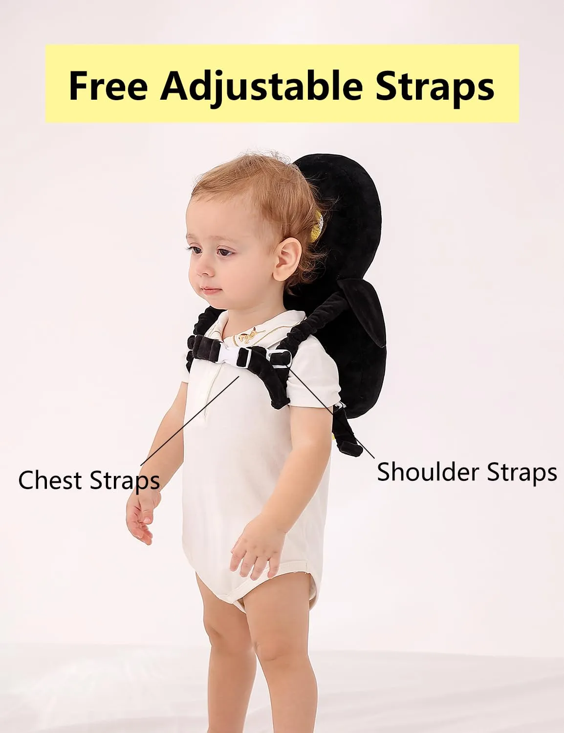 Toddler Baby Head Protection Cushion Backpack Wear,Penguin