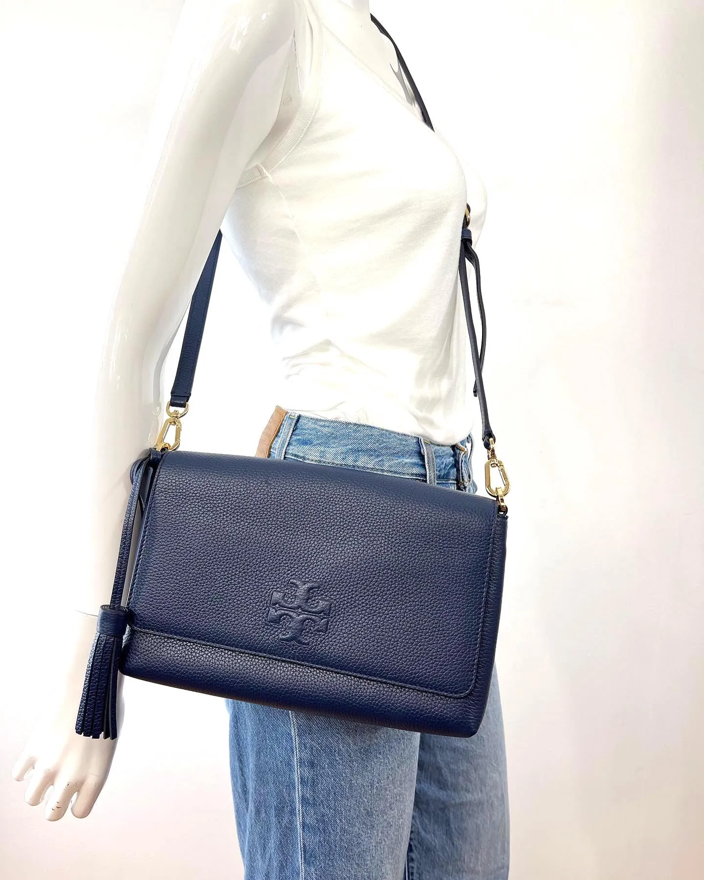 TORY BURCH THEA LEATHER CROSSBODY BAG