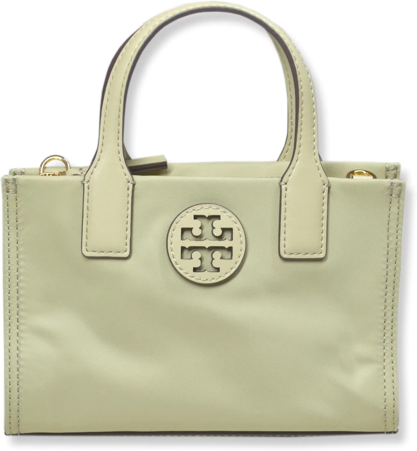 Tory Burch Womens Mini Nylon Tote Bag with Gold-Tone Hardware and Shoulder Strap,