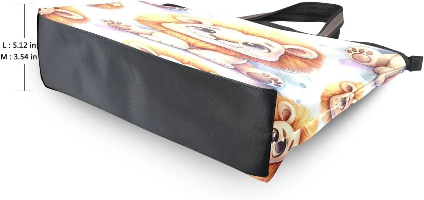 Tote Bag for Women with Zipper,Polyester Tote Purse Holiday Tote Bag Work Handbag Women Gift