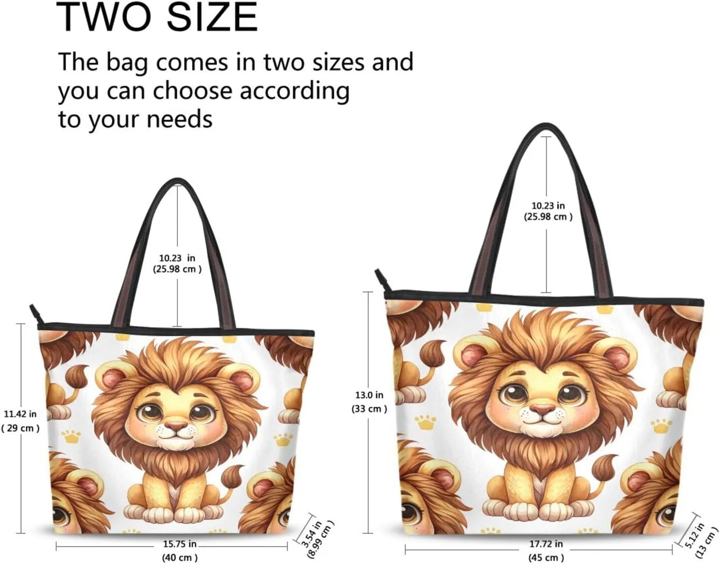 Tote Bag for Women with Zipper,Polyester Tote Purse Holiday Tote Bag Work Handbag Women Gift