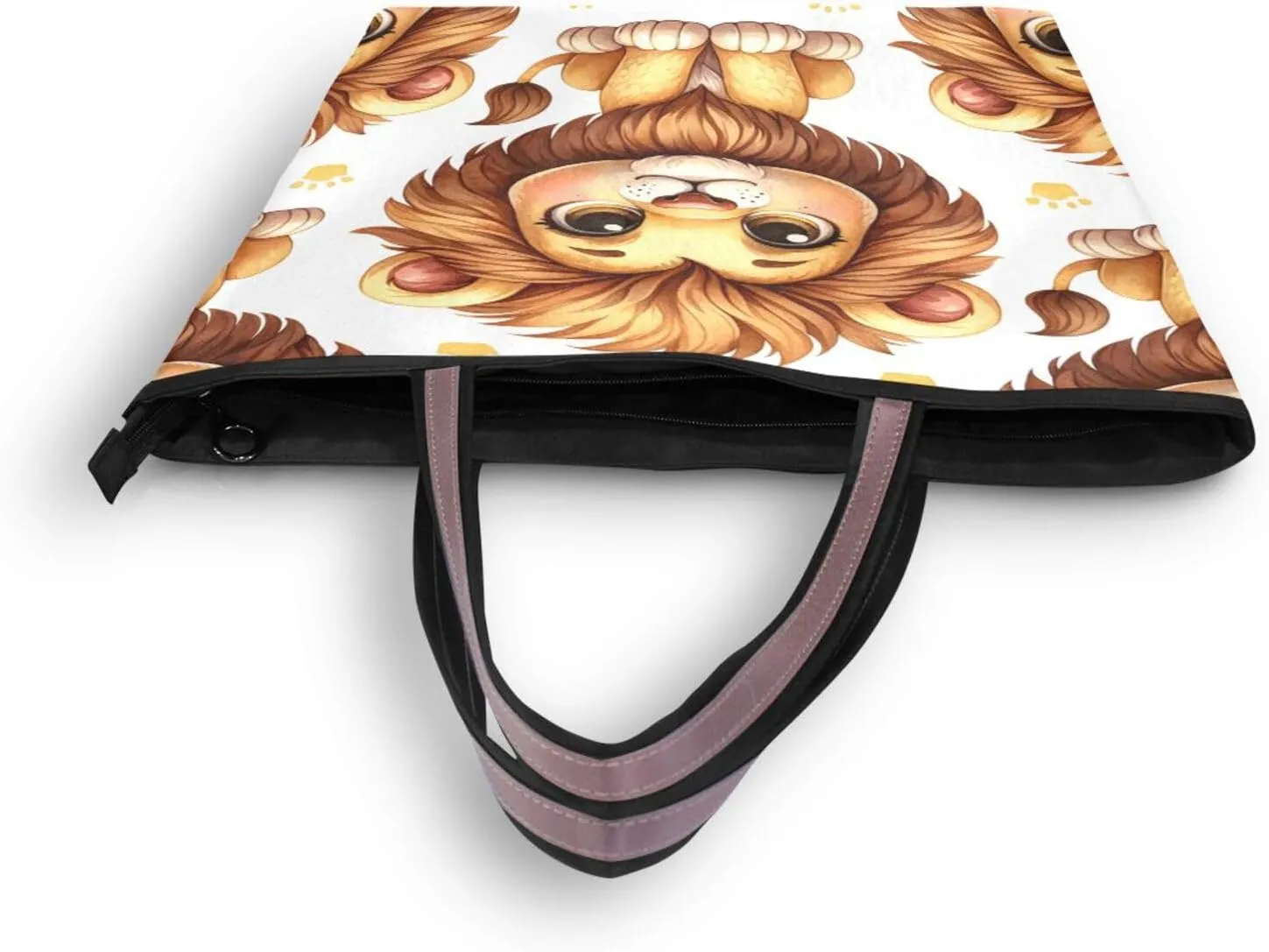 Tote Bag for Women with Zipper,Polyester Tote Purse Holiday Tote Bag Work Handbag Women Gift
