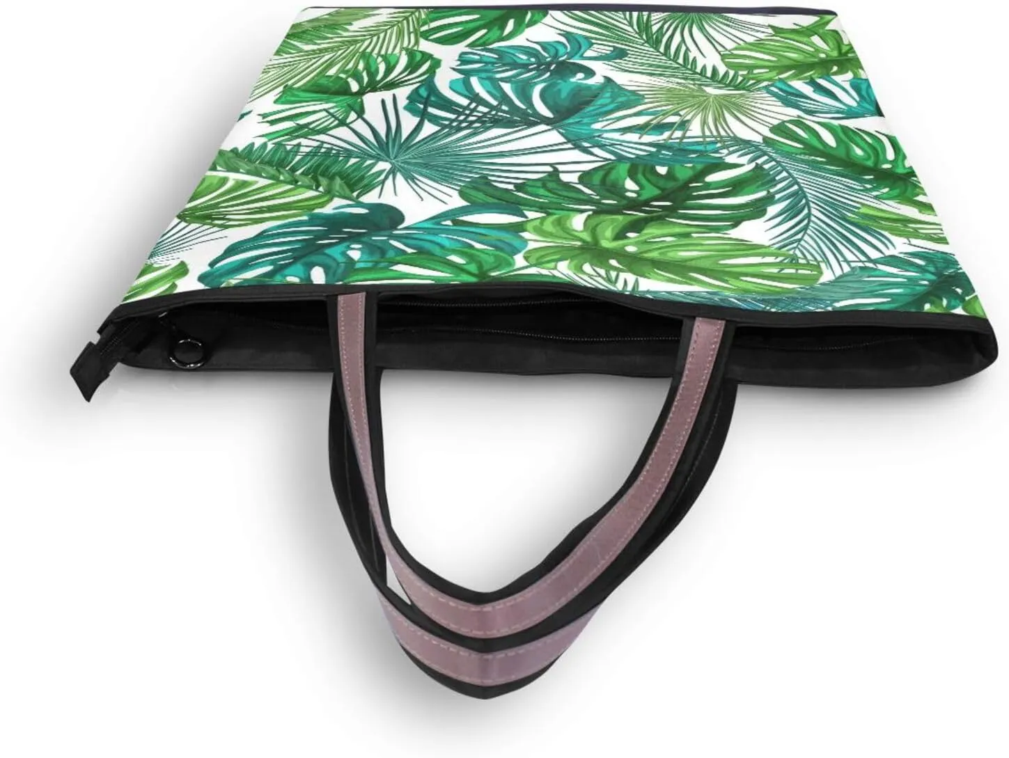 Tote Bag for Women with Zipper,Polyester Tote Purse Holiday Tote Bag Work Handbag Women Gift