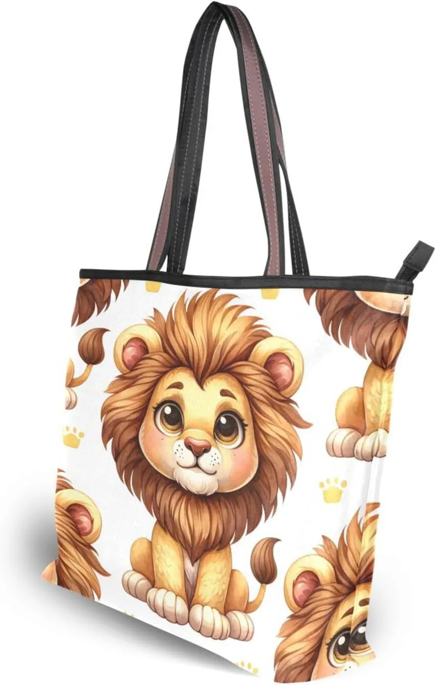 Tote Bag for Women with Zipper,Polyester Tote Purse Holiday Tote Bag Work Handbag Women Gift