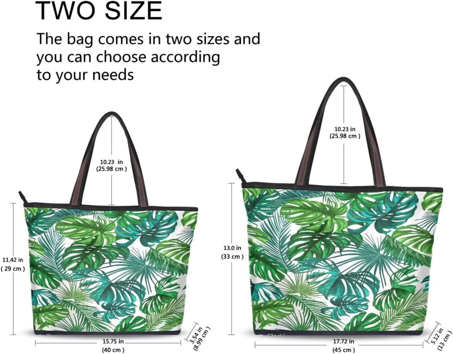 Tote Bag for Women with Zipper,Polyester Tote Purse Holiday Tote Bag Work Handbag Women Gift