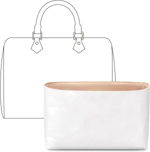 Tote Bag Organizer Insert for LV Speedy35 handbag, Custom Fit Inside Premium Vanile Lightweight WaterResistant Purse Insert with Cup Holder Accessories