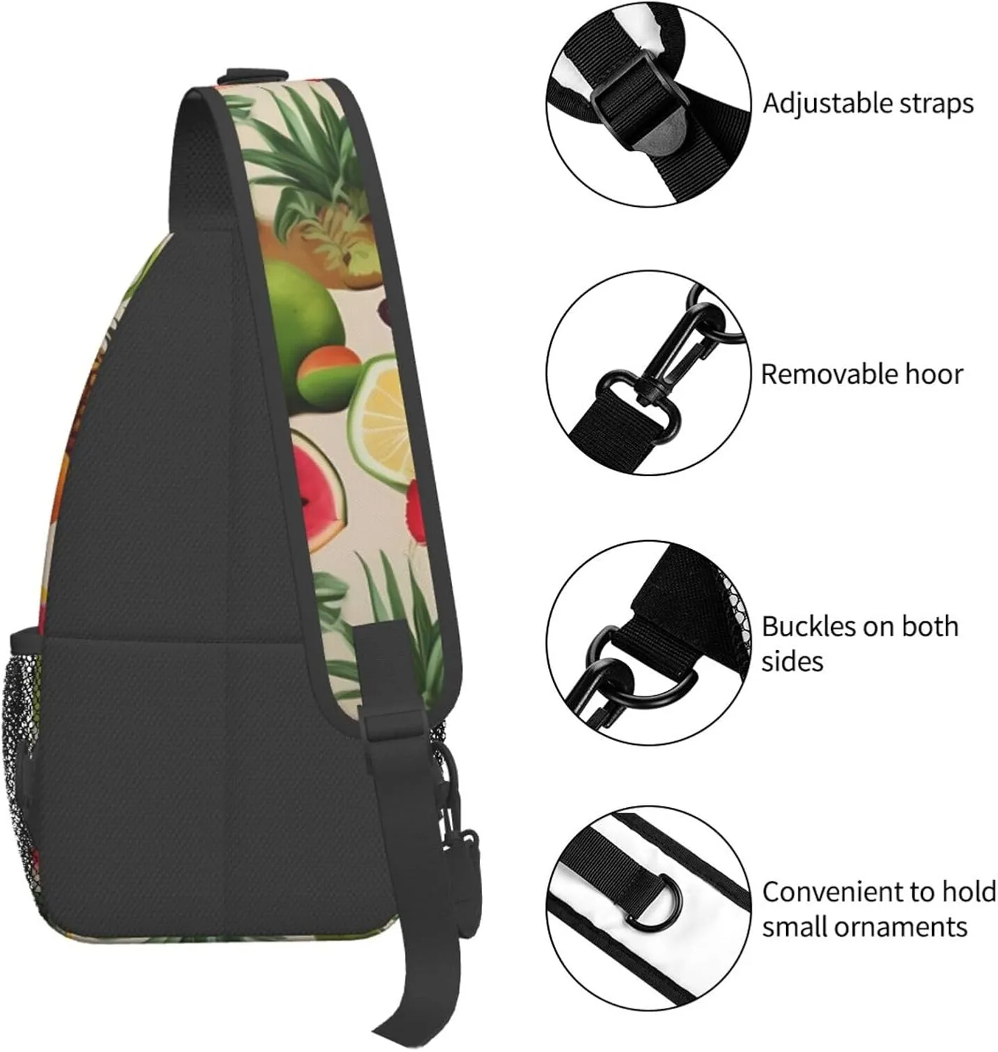 Tropical Rainforest Jungle Scene Print Cross Chest Bag Diagonally Men Cross Chest Bag Diagonally