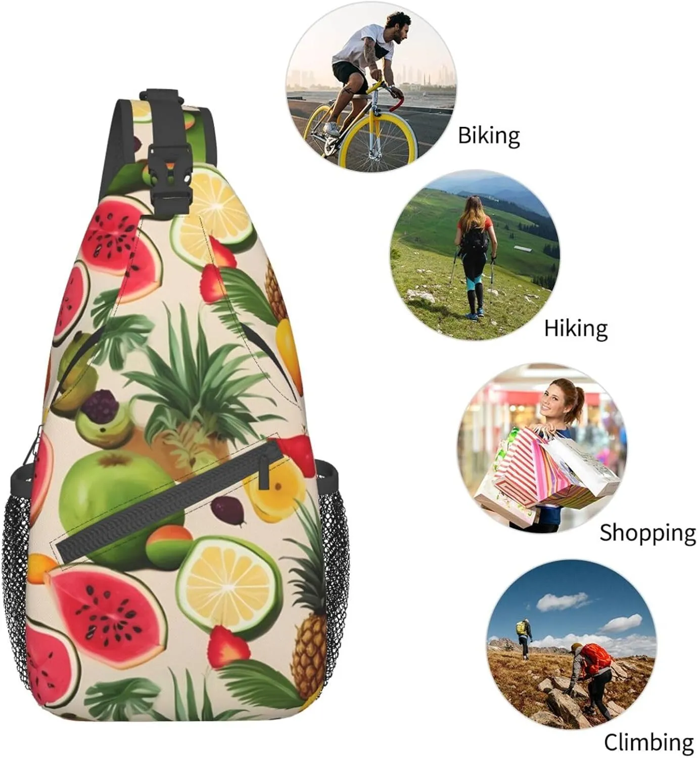 Tropical Rainforest Jungle Scene Print Cross Chest Bag Diagonally Men Cross Chest Bag Diagonally