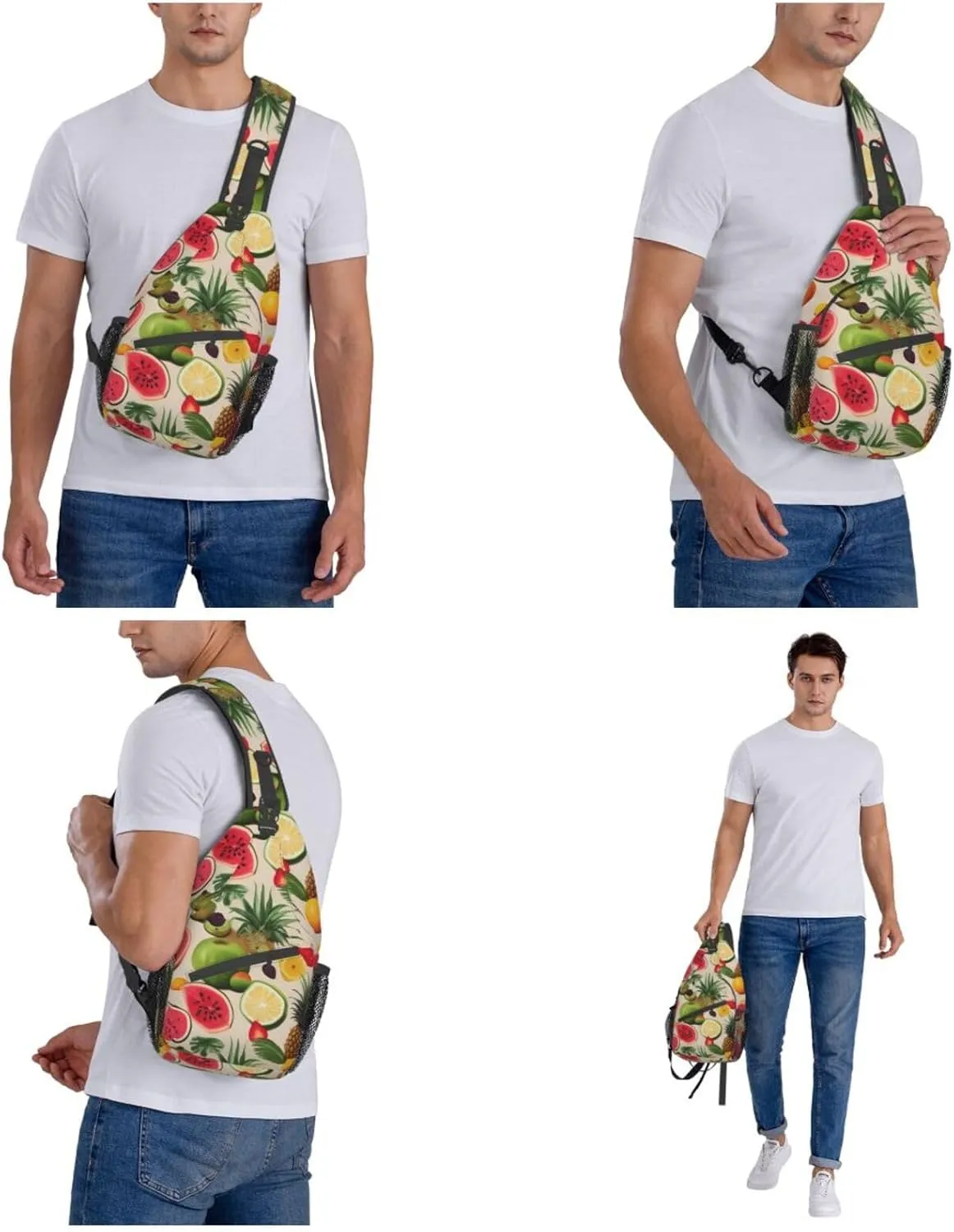 Tropical Rainforest Jungle Scene Print Cross Chest Bag Diagonally Men Cross Chest Bag Diagonally