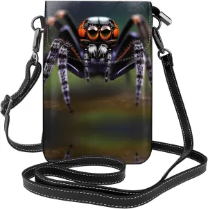 Tropical rainforest spiders Women's crossbody bag, crossbody phone bag, tassel wallet with shoulder strap, best gift for women.