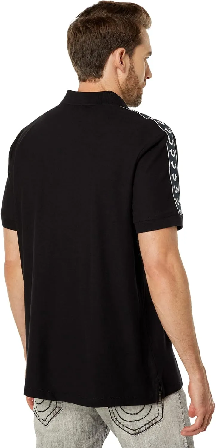 True Religion Men's Damask Short Sleeve Polo