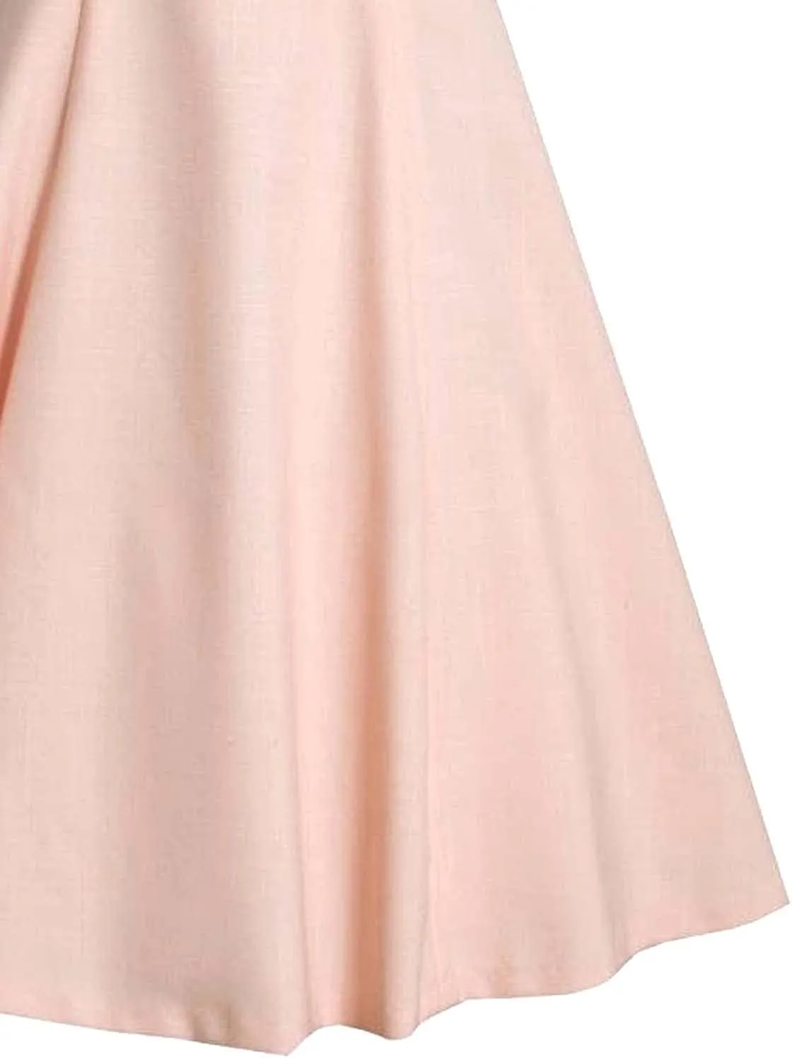 Tween Girls 7-16 Peach-Orange Crossover Upsweep Fit-N-Flare Linen Dress