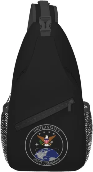 United States Space Command Emblem Crossbody Bags For Women Men Chest Backpack Gym Shoulder Bag Travel Outdoor Sports Casual Crossbody Bags