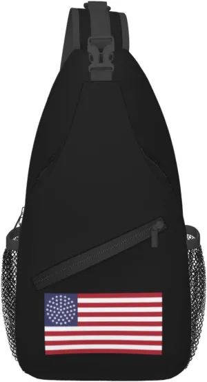 US 51-star alternate flag Crossbody Bags For Women Men Chest Backpack Gym Shoulder Bag Travel Outdoor Sports Casual Crossbody Bags