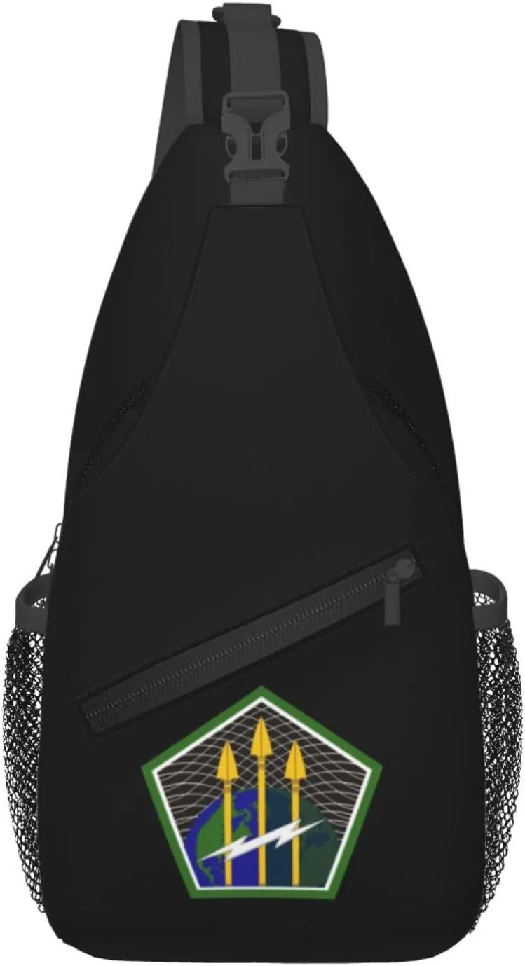 Us Army Cyber Command Ssi Crossbody Bags For Women Men Chest Backpack Gym Shoulder Bag Travel Outdoor Sports Casual Crossbody Bags