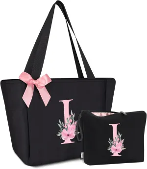 Vavabox Tote bag, Initial Tote bag and Makeup Bag, Gifts for Women
