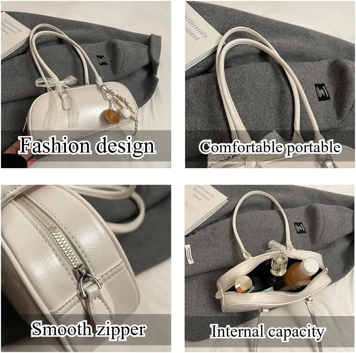 Vegan Leather Shoulder Purse Cute Shoulder Bags Y2k Purses Women Streetwear Vintage Coquette Belt Bag