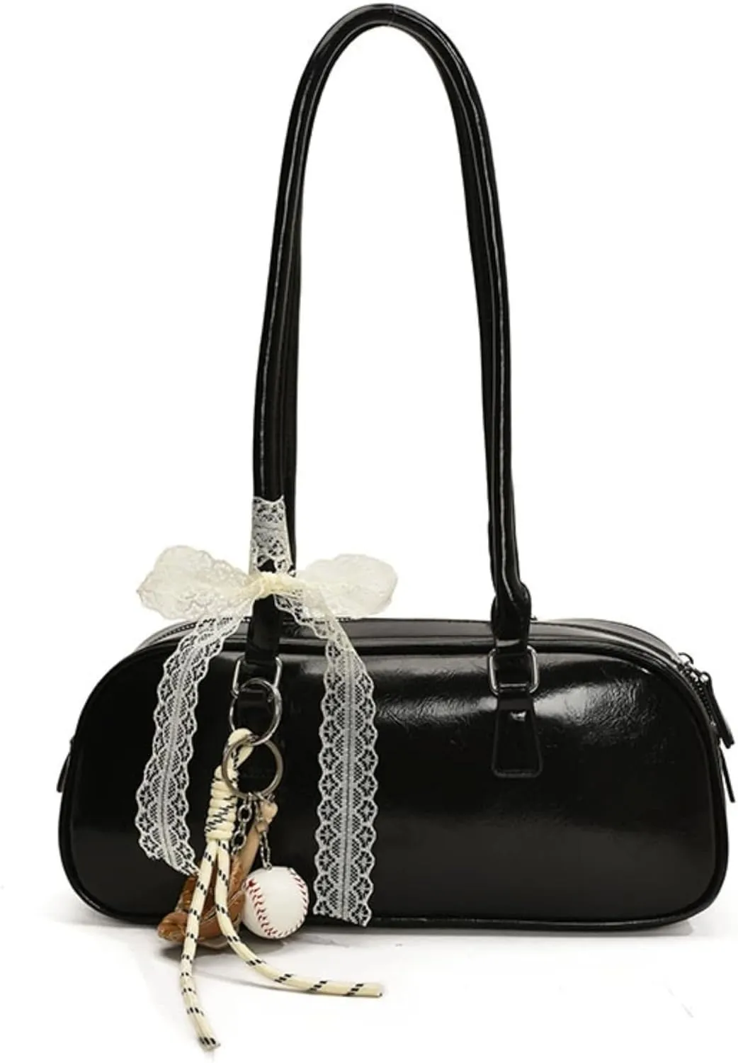 Vegan Leather Shoulder Purse Cute Shoulder Bags Y2k Purses Women Streetwear Vintage Coquette Belt Bag