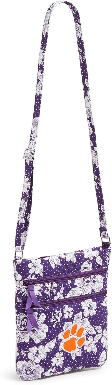 Vera Bradley Women's Cotton Collegiate Triple Zip Hipster Crossbody Purse (Multiple Teams Available)
