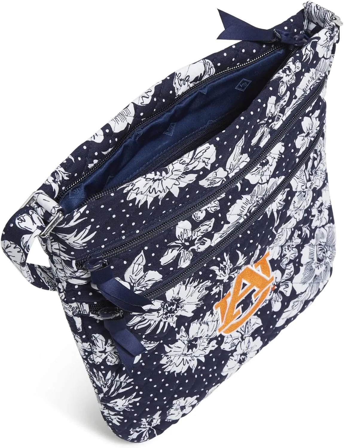 Vera Bradley Women's Cotton Collegiate Triple Zip Hipster Crossbody Purse (Multiple Teams Available)