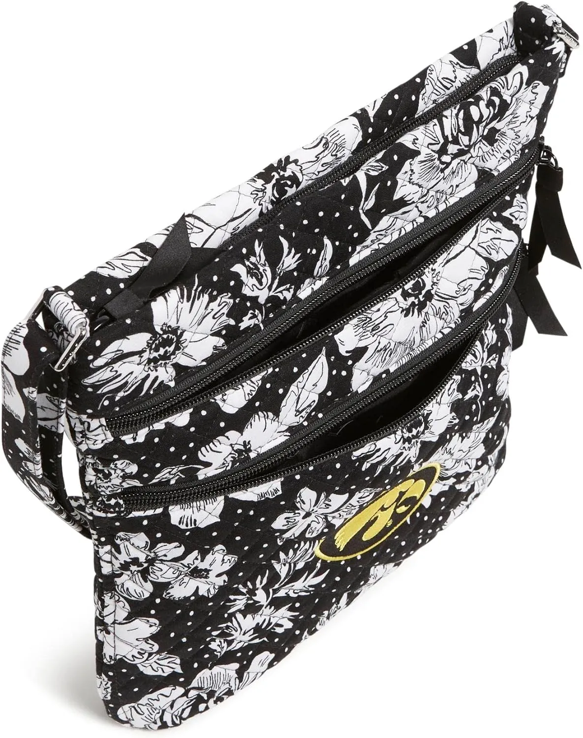Vera Bradley Women's Cotton Collegiate Triple Zip Hipster Crossbody Purse (Multiple Teams Available)