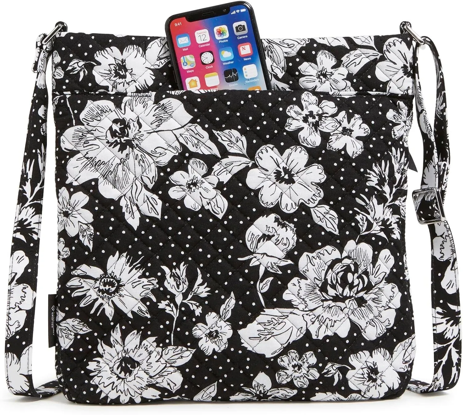 Vera Bradley Women's Cotton Collegiate Triple Zip Hipster Crossbody Purse (Multiple Teams Available)