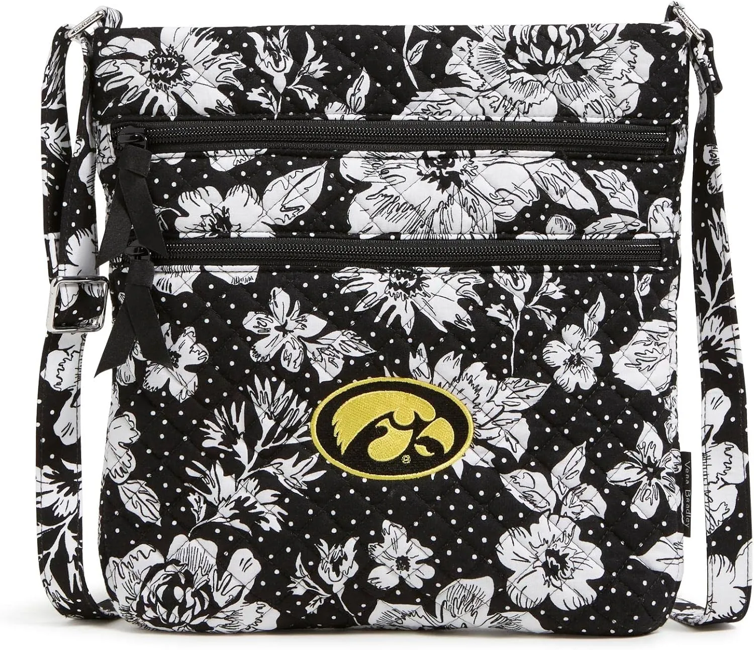 Vera Bradley Women's Cotton Collegiate Triple Zip Hipster Crossbody Purse (Multiple Teams Available)
