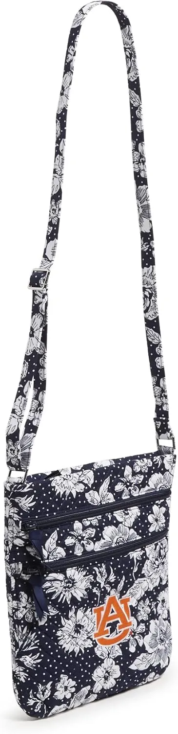 Vera Bradley Women's Cotton Collegiate Triple Zip Hipster Crossbody Purse (Multiple Teams Available)