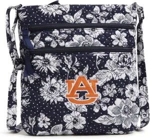 Vera Bradley Women's Cotton Collegiate Triple Zip Hipster Crossbody Purse (Multiple Teams Available)