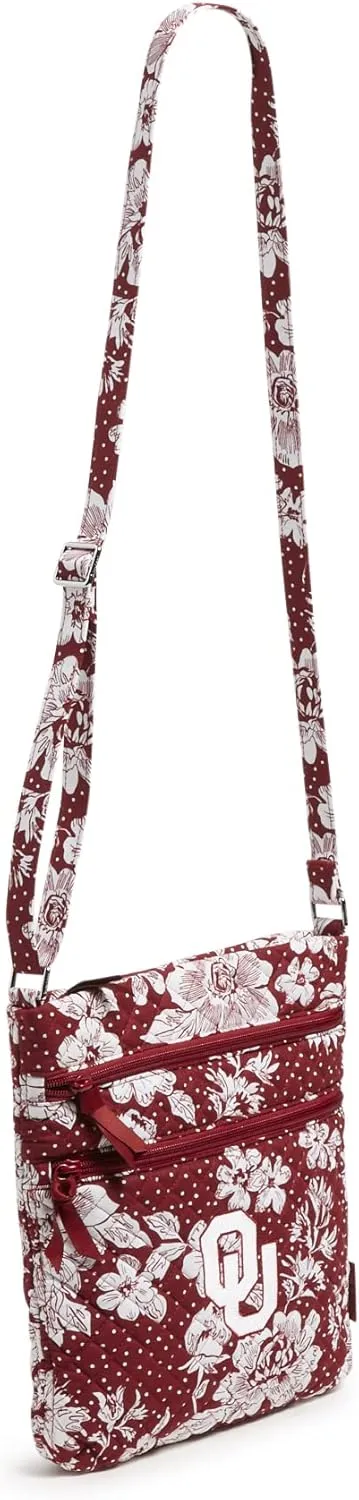 Vera Bradley Women's Cotton Collegiate Triple Zip Hipster Crossbody Purse (Multiple Teams Available)