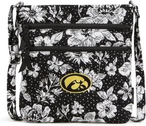 Vera Bradley Women's Cotton Collegiate Triple Zip Hipster Crossbody Purse (Multiple Teams Available)
