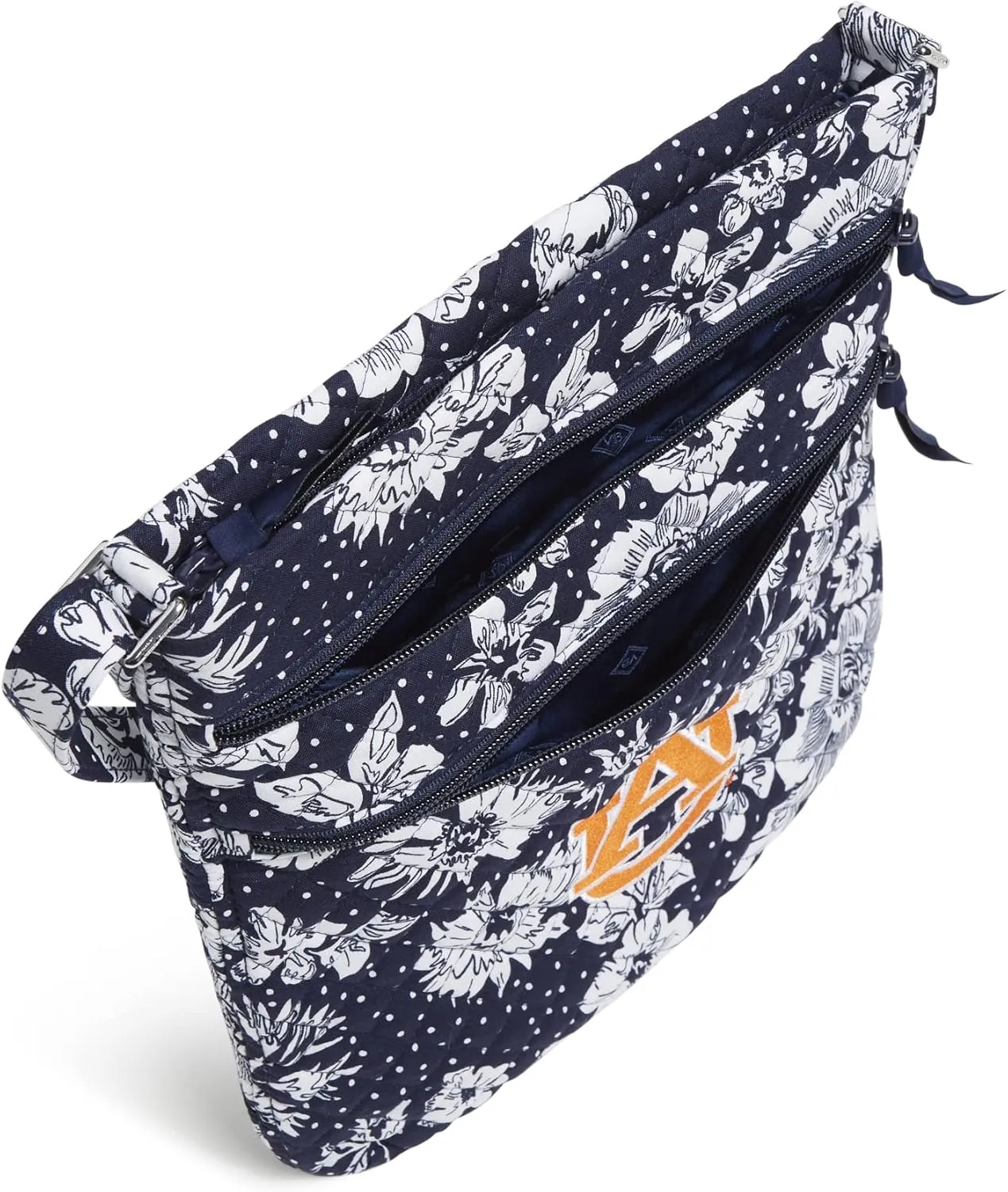 Vera Bradley Women's Cotton Collegiate Triple Zip Hipster Crossbody Purse (Multiple Teams Available)