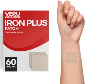 Veru Wellness Iron Plus Daily Patch - Iron Deficiency Support - Blood Levels and Energy (60 Day)