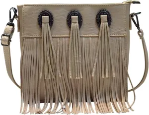 Vintage & Stylish Women Tassel Shoulder Bag PU Leather Bohemian Fringed Crossbody Shoulder Fringe bag (Black)