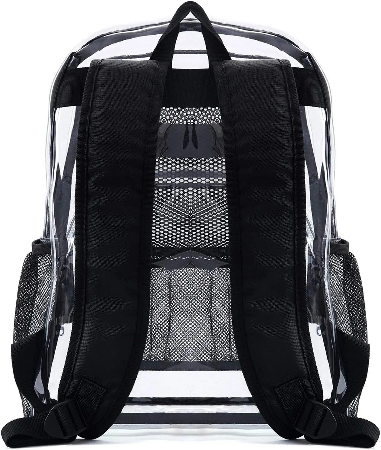 Vorspack Clear Backpack Heavy Duty PVC Transparent Backpack with Reinforced Strap for College Workplace - Blue