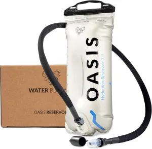 Water Buffalo Oasis Hydration Bladder – 3L Water Bladder for Hiking Backpack, Leakproof Design with Insulated Hose & High-Flow Bite Valve