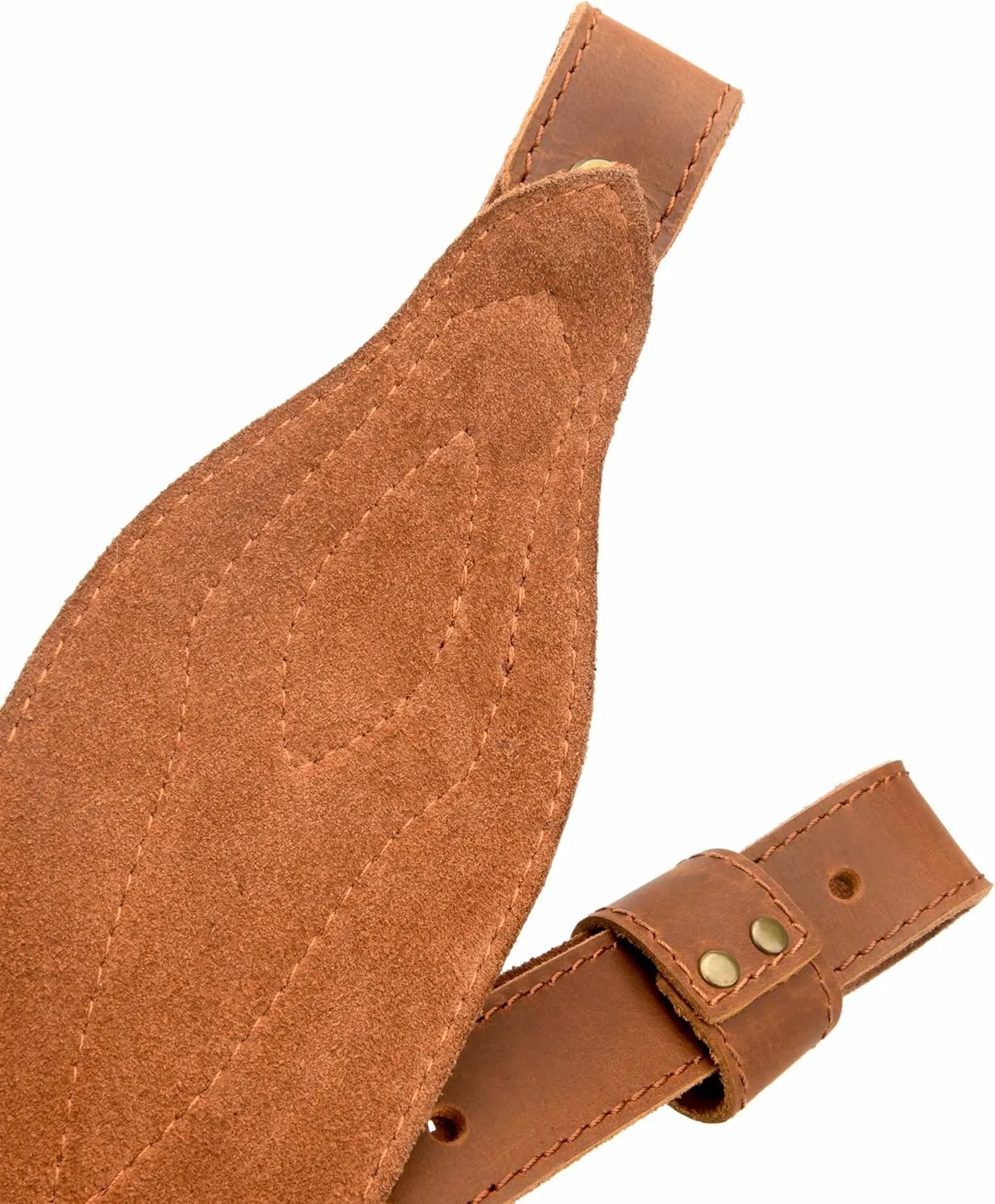 WAYNE'S DOG Leather Gun Sling Adjustable Hunting Rifle Strap with Swivels, Brown & Black