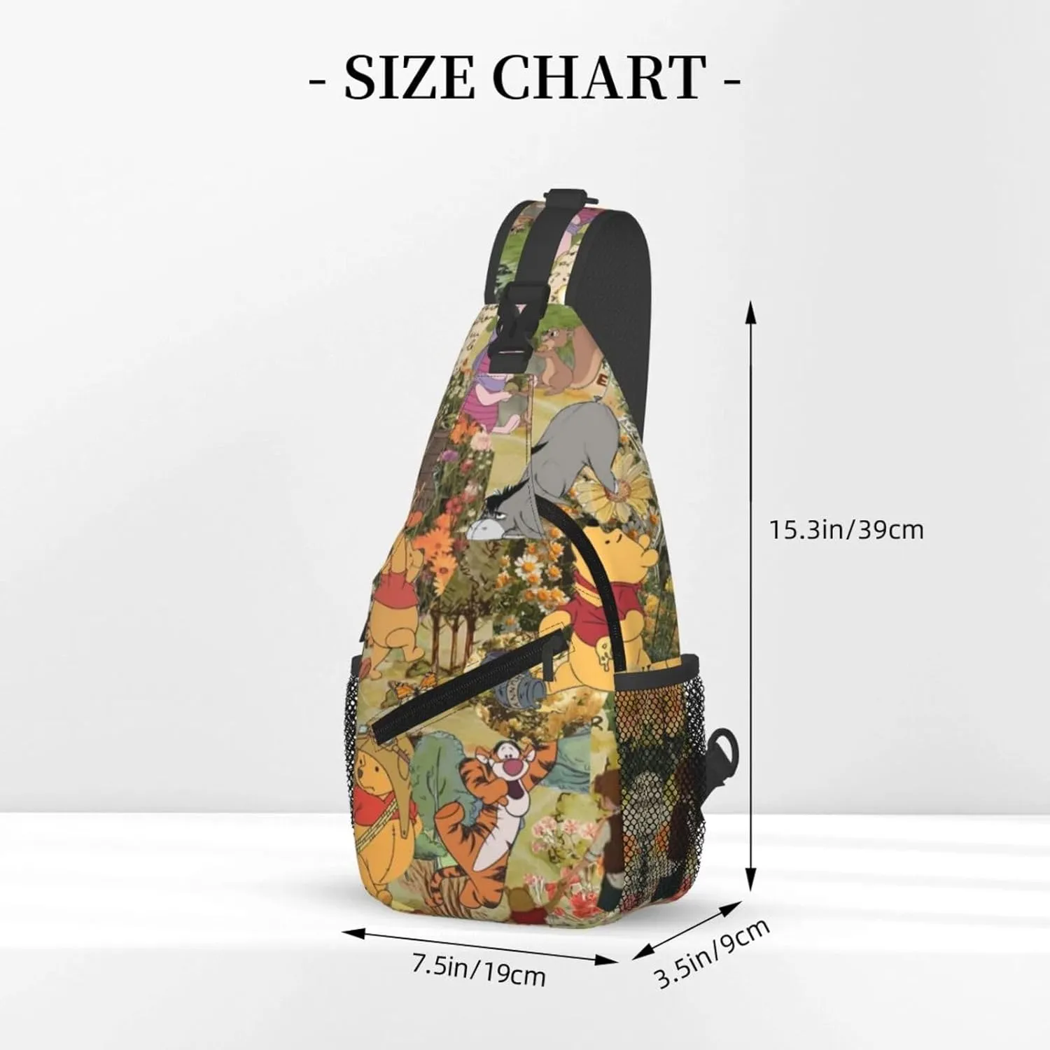 Win-nie The Pooh Crossbody Bag Sling Shoulder Bag for Outdoor Travel Sports Camping Hiking Shoulder Bags