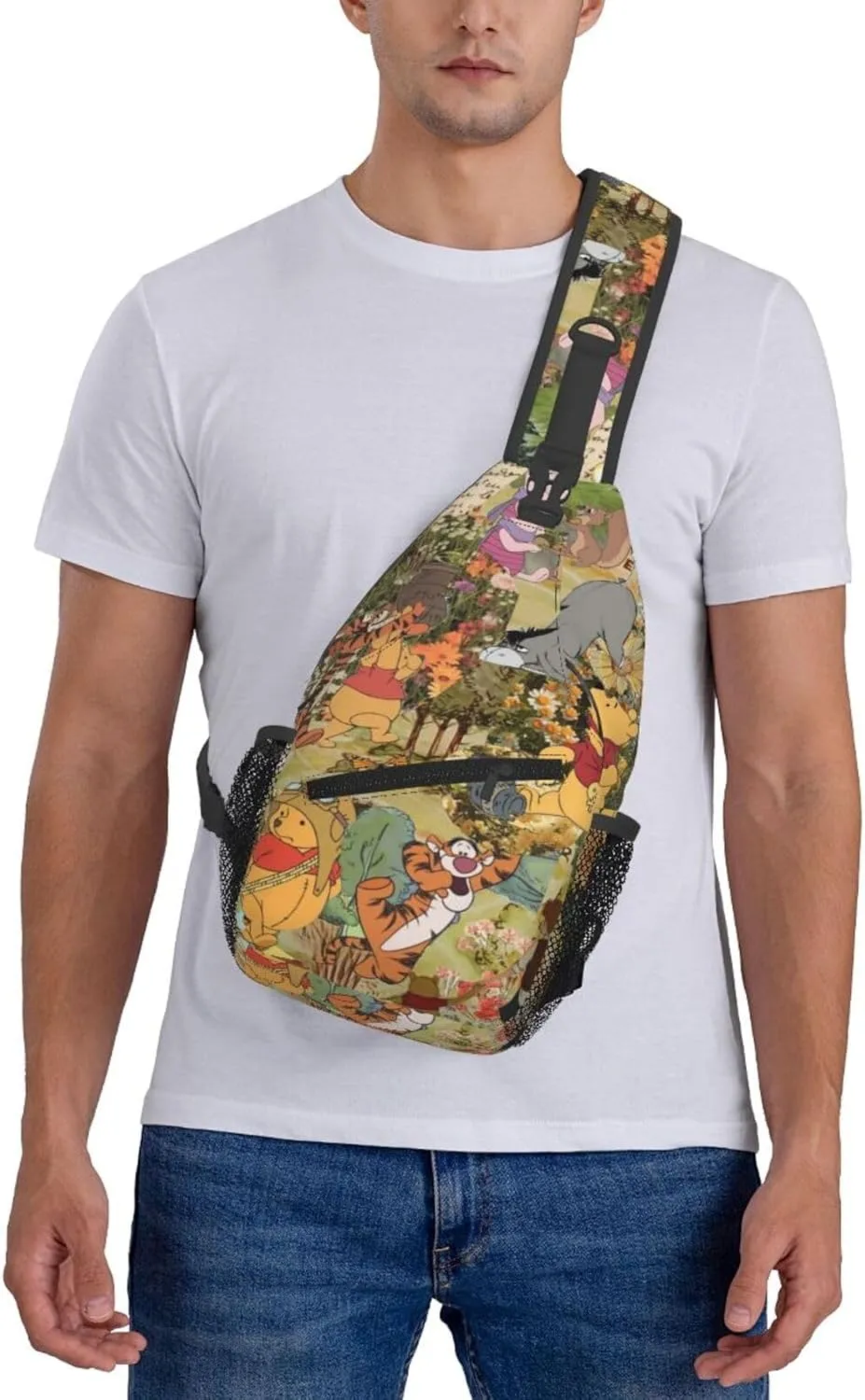 Win-nie The Pooh Crossbody Bag Sling Shoulder Bag for Outdoor Travel Sports Camping Hiking Shoulder Bags