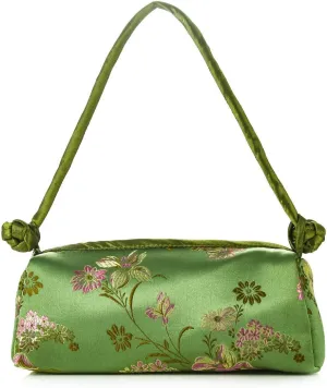 Women China Ethnic Vintage Top-handle Handbag Floral Embroidered Small Tote Shoulder Purse Wedding Party Evening Clutch Bag