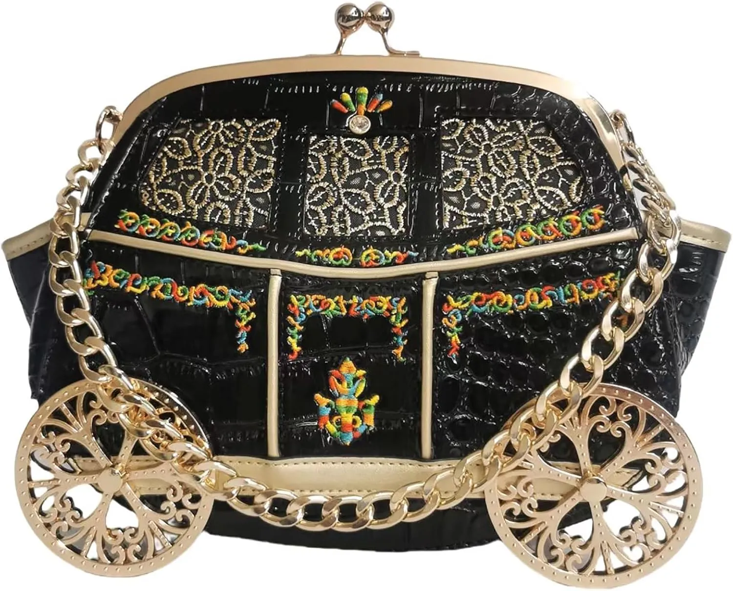 Women Fun Weird Car Shaped Crossbody Shoulder Bag Handbag PU Leather Unique Novelty Car Shaped Purse