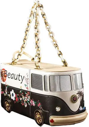 Women Fun Weird Car Shaped Crossbody Shoulder Bag Handbag PU Leather Unique Novelty Car Shaped Purse