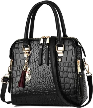 Women Handbag PU Leather Stone Pattern Shoulder Bag Large Capacity Messenger Bag
