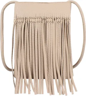 Women Mini Fringe Tassel PU Leather Crossbody Bag Hobo Bag Cell Phone Coin Purse Wallet